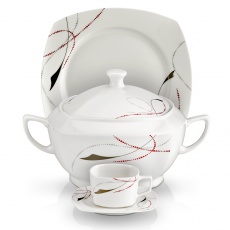 85 Parça Kare Bone Yemek Takımı